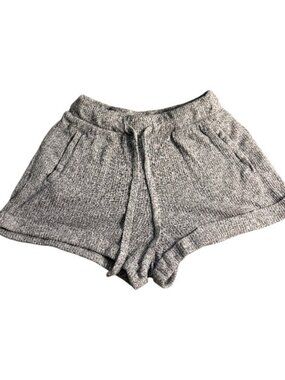 SO Brand Women's Small Grey Cotton Drawstring Pocketed Lounge Shorts